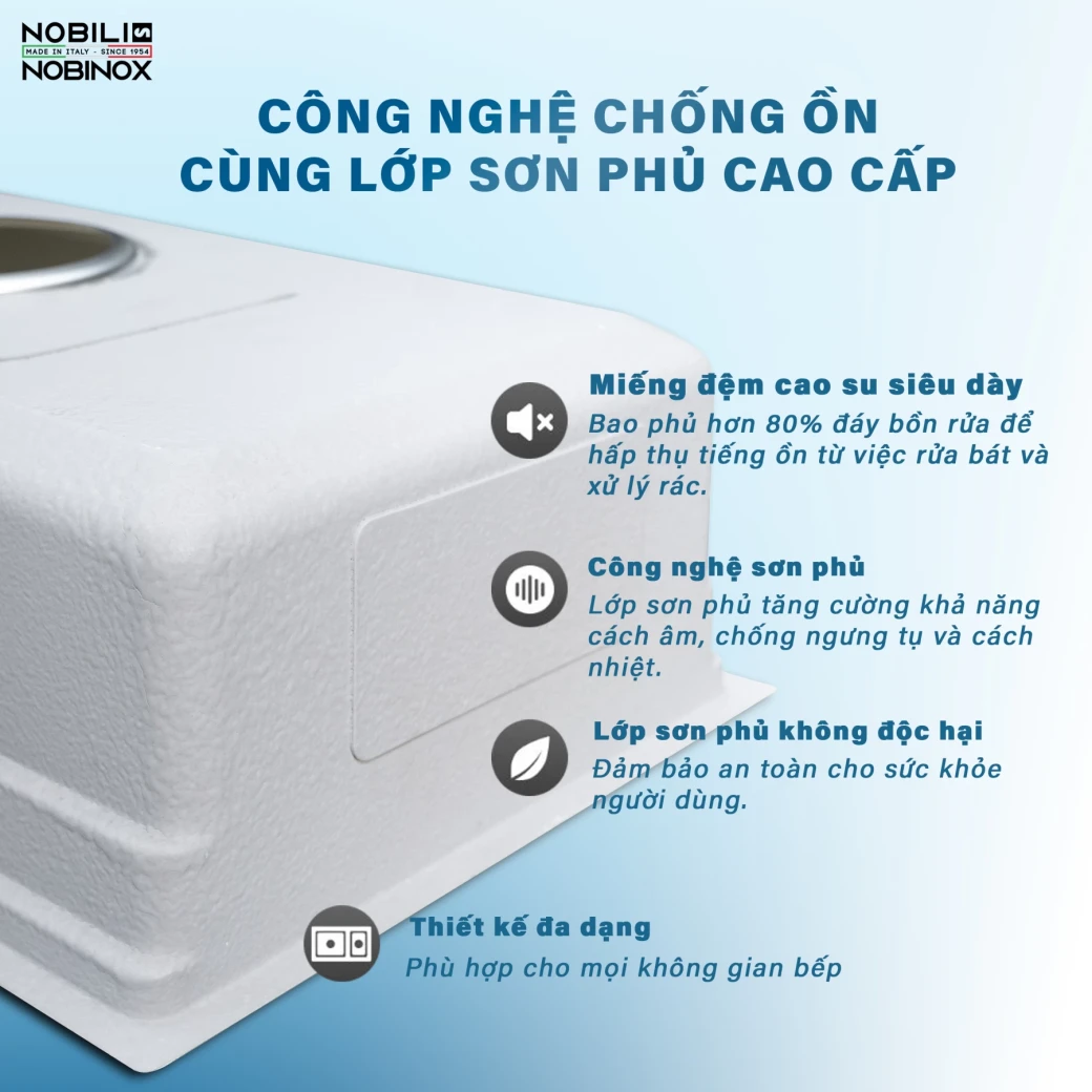 Vì sao chậu bếp NOBINOX ROSA NN975D 