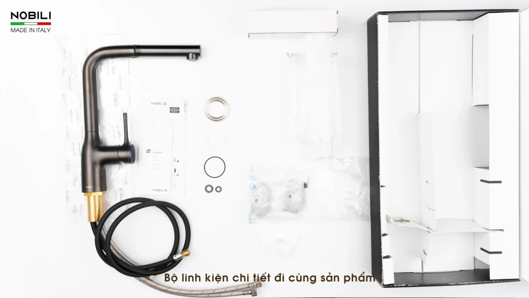 Điểm nổi bật của vòi rửa bát dây rút NOBILI MANIA NB216LTB