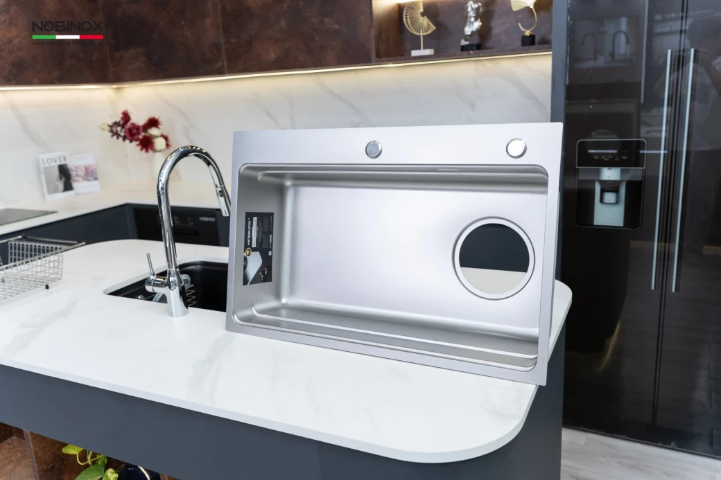CHẬU RỬA BÁT 1 HỐ NOBINOX ARVO V775... - image 3