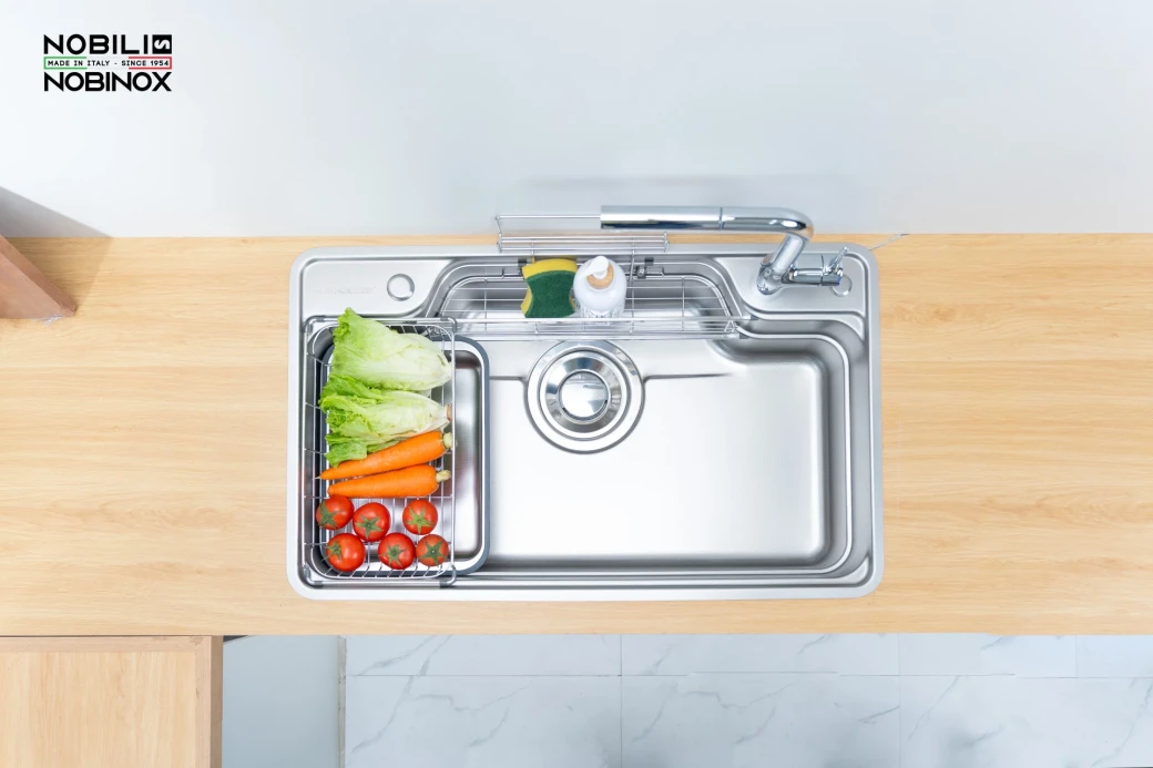 Chậu rửa bát 1 hố Nobinox LIKEN NL792D phong cách ... - image 1
