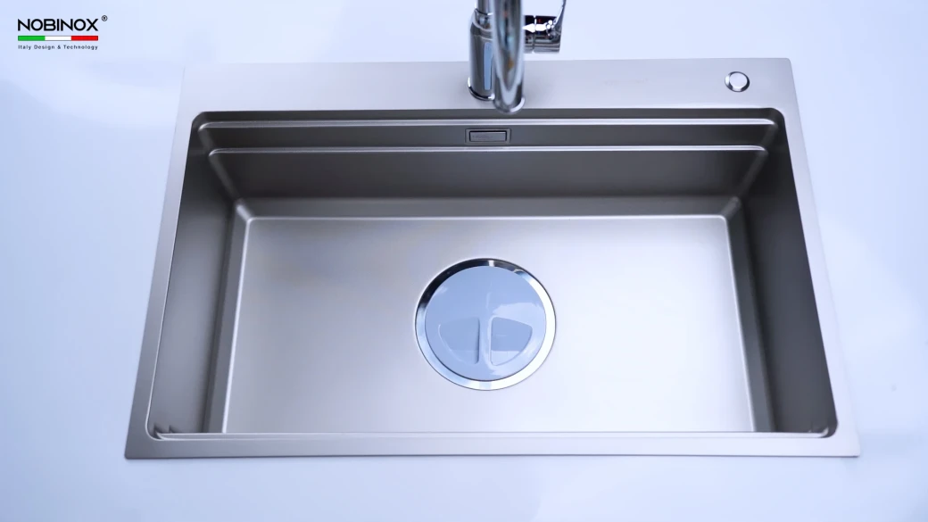 CHẬU RỬA BÁT 1 HỐ NOBINOX LIRA NJ564D... - image 1