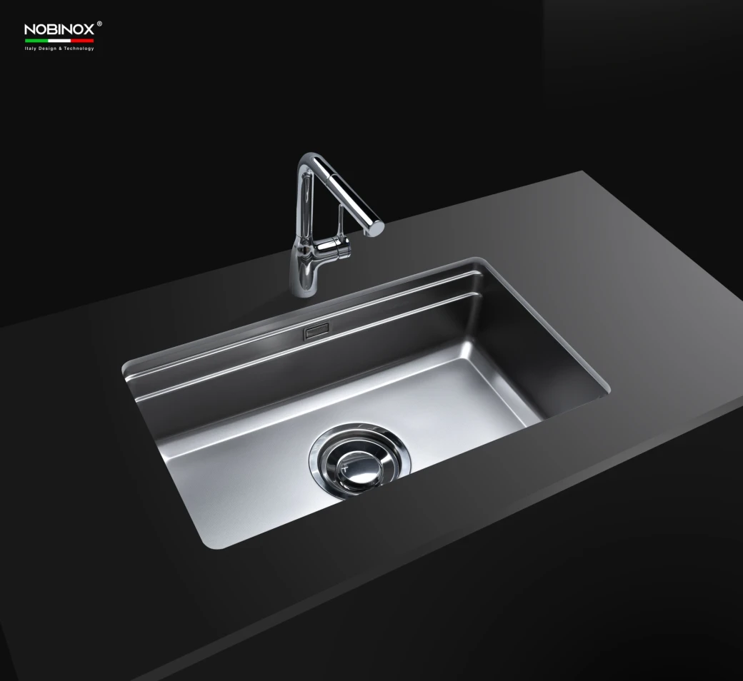 CHẬU RỬA BÁT 1 HỐ NOBINOX LIRA NJ566D... - image 1