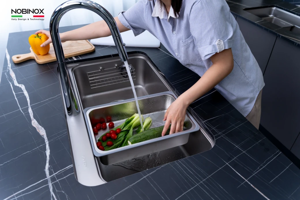 Chậu rửa bát 1 hố Nobinox MONO VA207