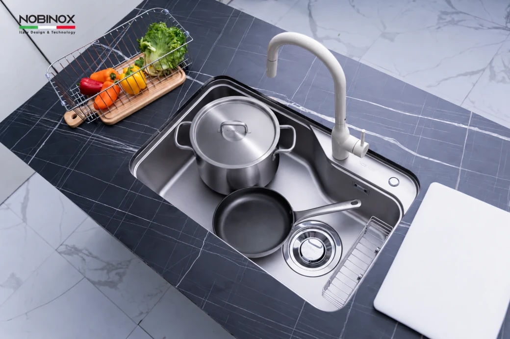 CHẬU RỬA BÁT 1 HỐ NOBINOX NOVA A182