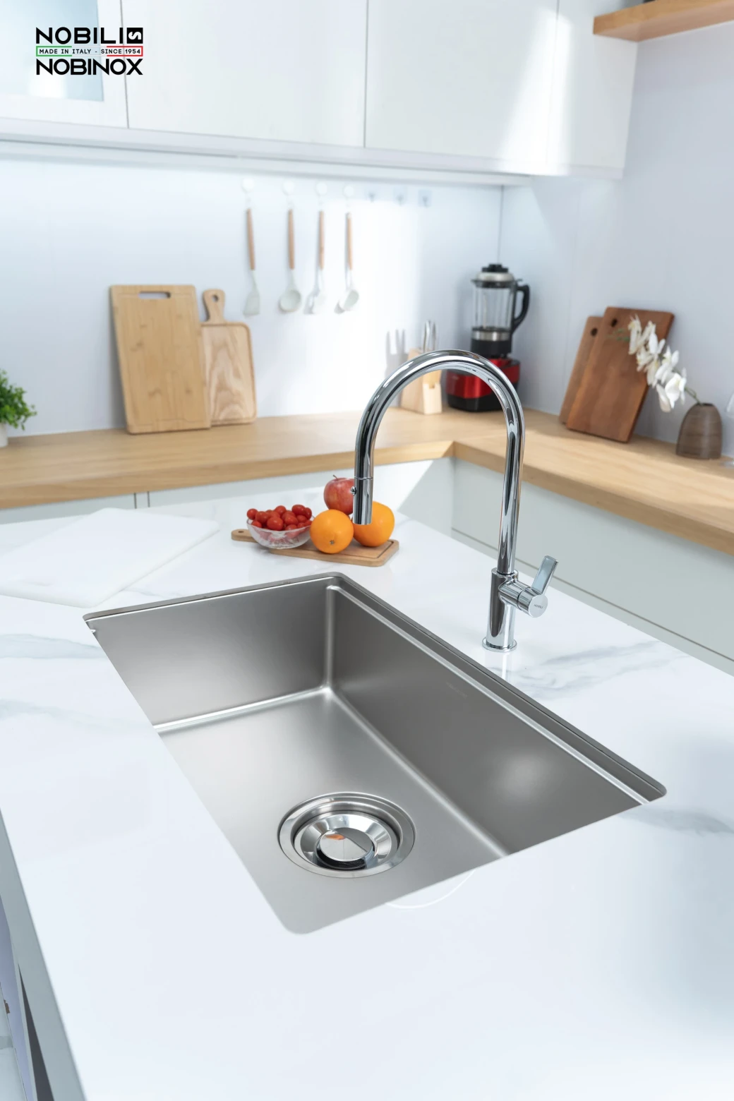 CHẬU RỬA BÁT 1 HỐ NOBINOX ROSA NN974DT... - image 5