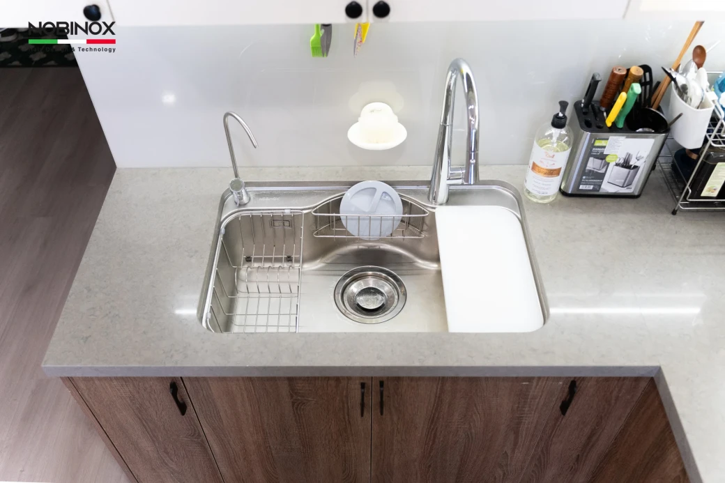 chậu NOBINOX ROSA NN975D sau 6 tháng sử dụng
