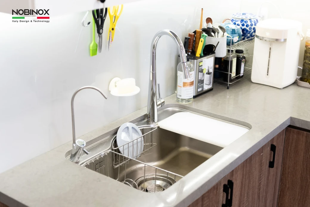 chậu NOBINOX ROSA NN975D sau 6 tháng sử dụng