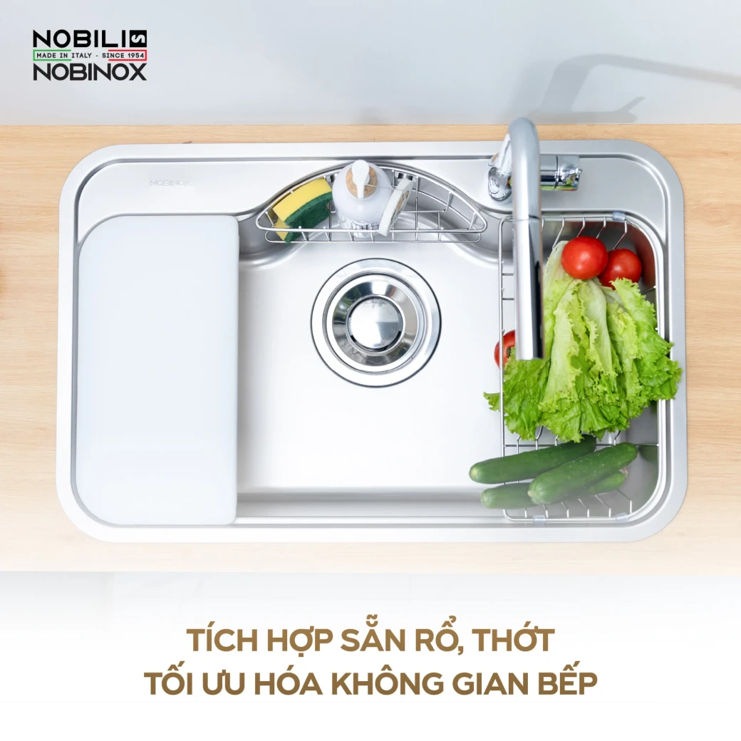 CHẬU RỬA BÁT 1 HỐ NOBINOX ROSA NN975D... - image 9
