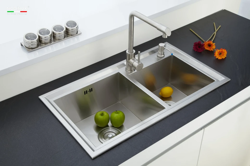 Thông tin sản phẩm chậu rửa bát 2 hố NOBINOX LIKEN NL786