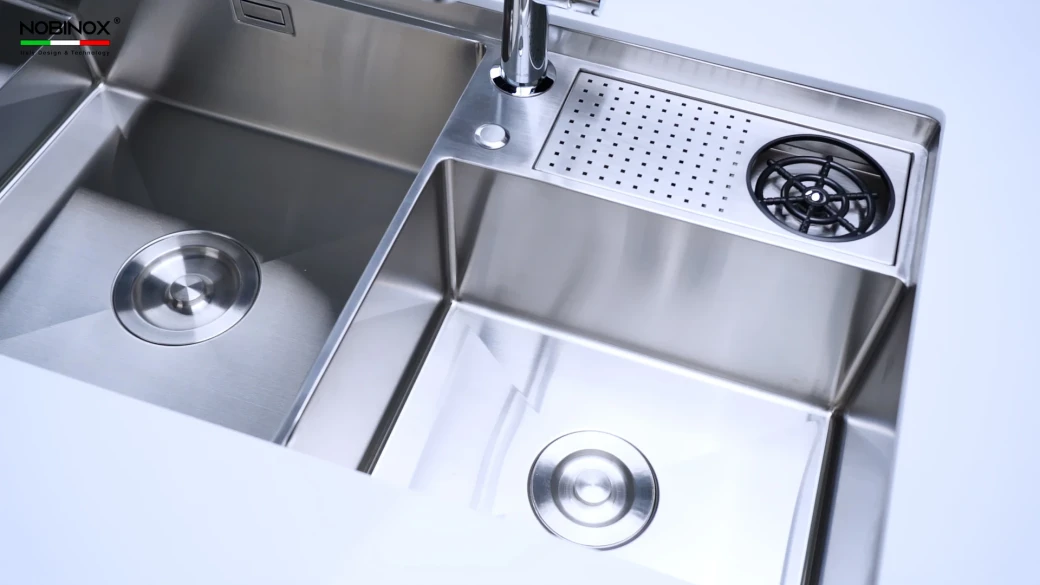 CHẬU RỬA BÁT 2 HỐ NOBINOX RAZIA NJ577... - image 4