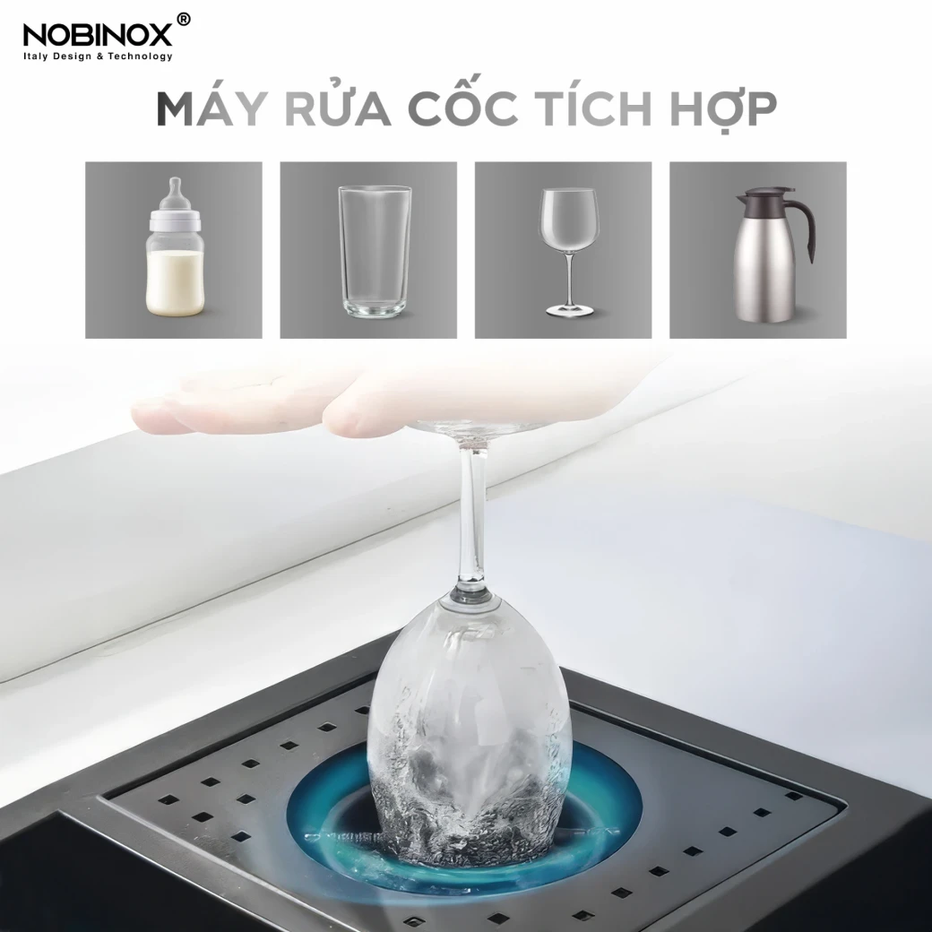 Chậu rửa bát tích hợp đầu phun rửa ly là gì?