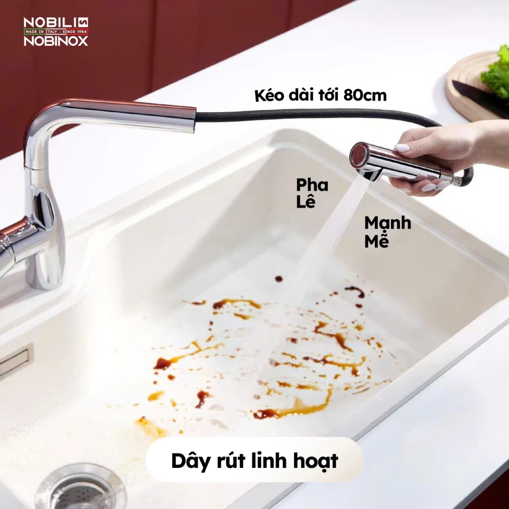 Điều gì khiến vòi rửa bát dây rút Nobinox JAPA NX9... - image 2