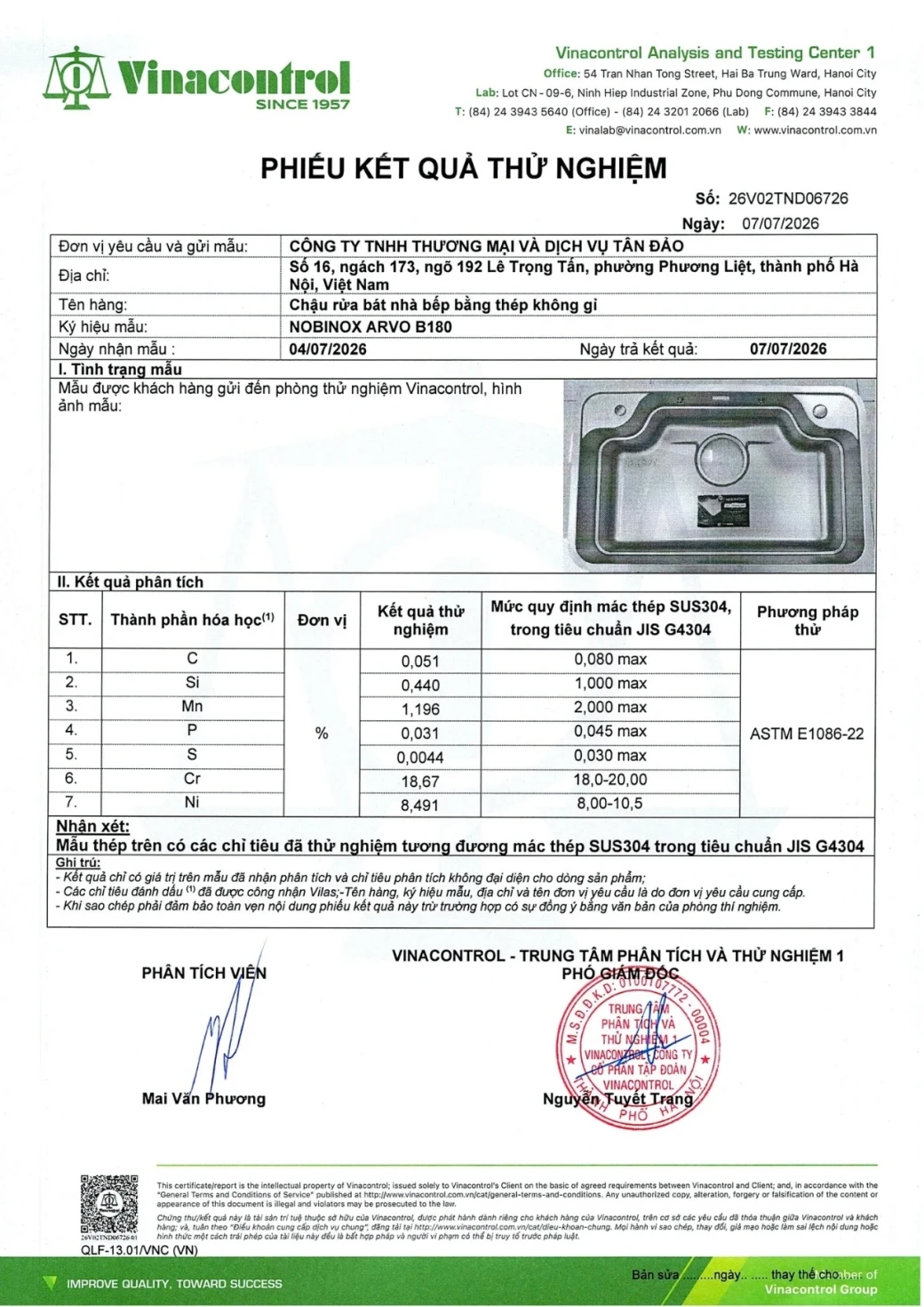 CHẬU RỬA BÁT 1 HỐ NOBINOX NOVA A181HQ... - image 4