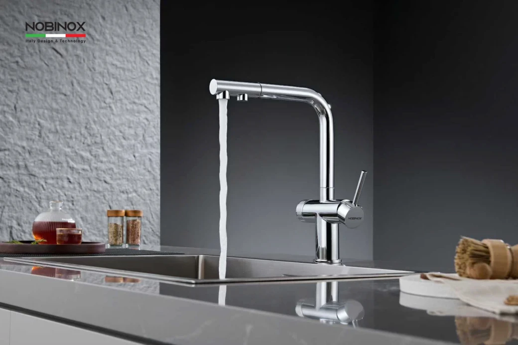 VÒI RỬA BÁT DÂY RÚT 3 ĐƯỜNG NƯỚC NOBINOX MIRA NX33... - image 1