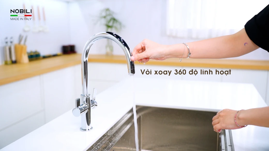 VÒI RỬA BÁT 3 ĐƯỜNG NƯỚC NOBILI SORA NB164... - image 4