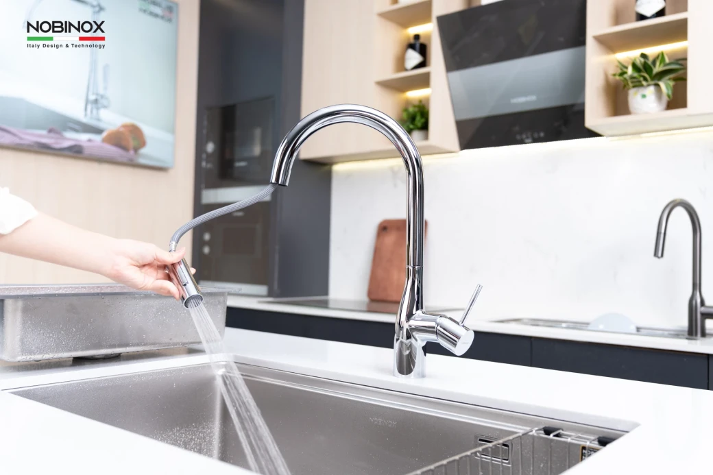 Vòi rửa bát dây rút Nobinox JAPA NX998