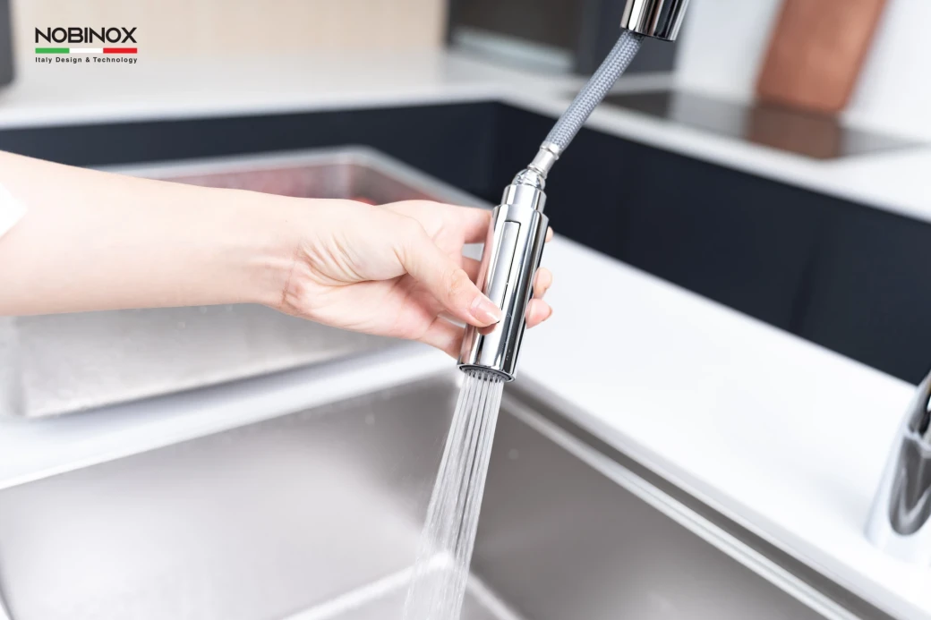 Vòi rửa bát dây rút Nobinox JAPA NX998