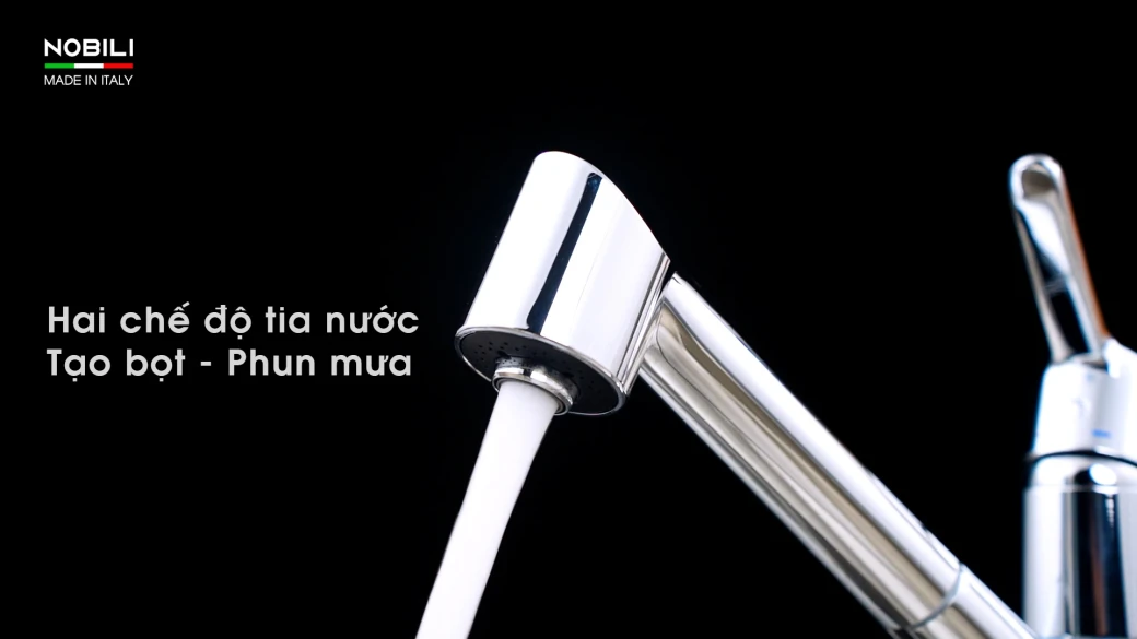 Điểm nổi bật của vòi rửa bát dây rút NOBILI BLUES NB177
