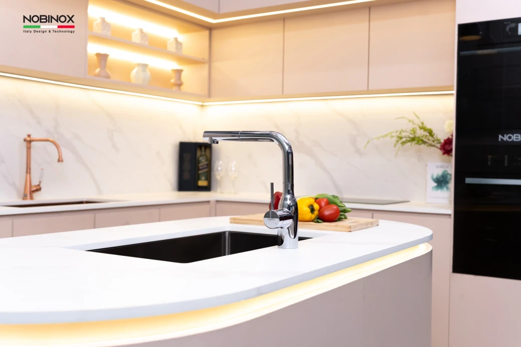 Vòi rửa bát dây rút NOBINOX AQUA VX568