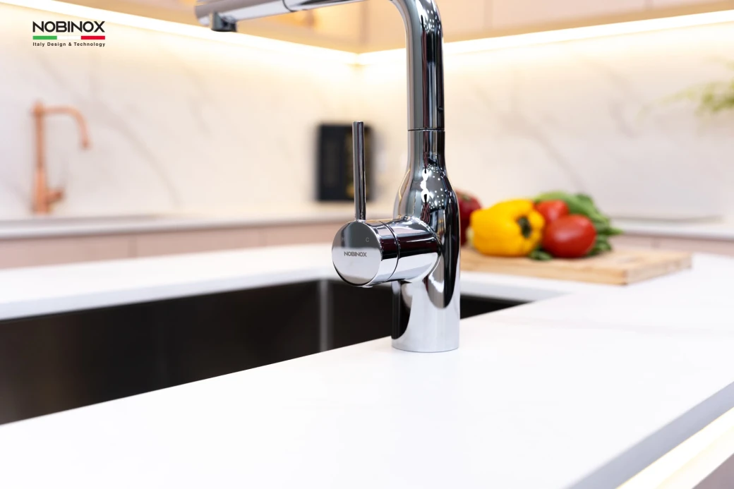 Vòi rửa bát dây rút NOBINOX AQUA VX568