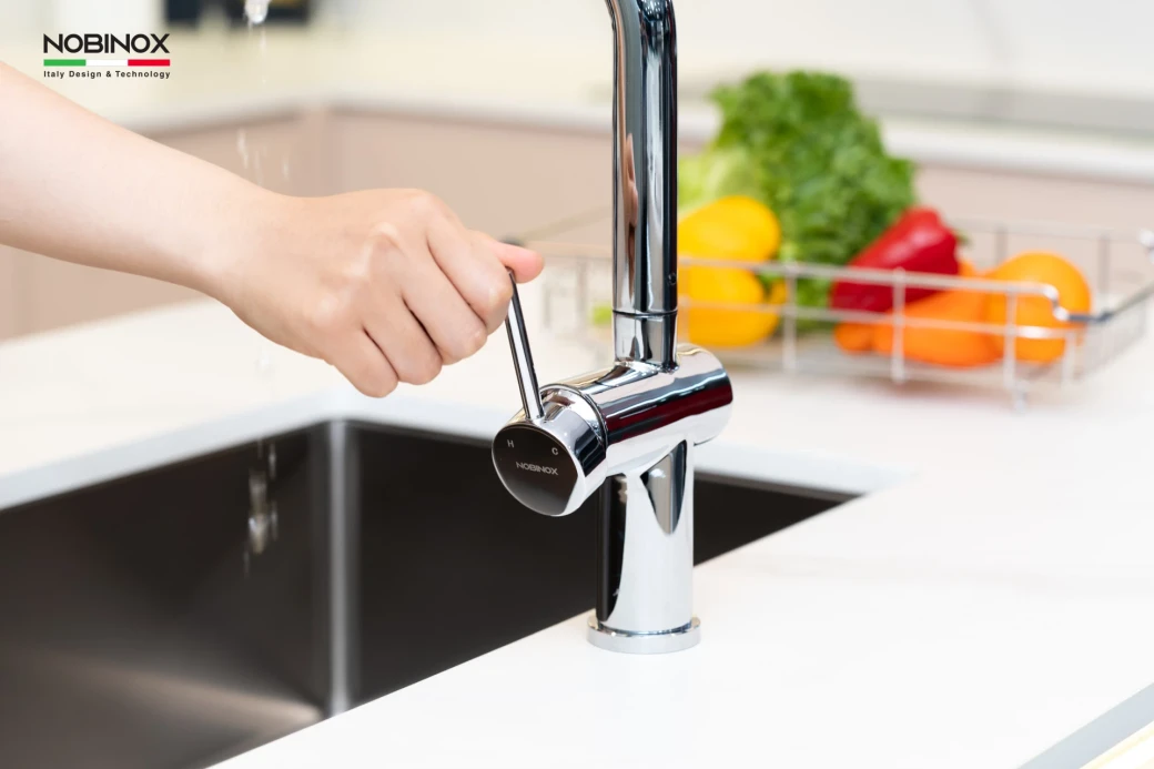 Vòi rửa bát dây rút NOBINOX BIANCO NX601