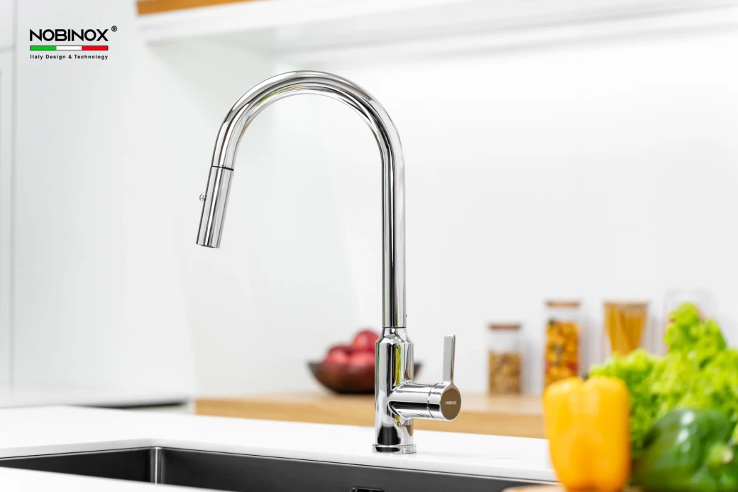 vòi rửa bát dây rút NOBINOX IVY NX202