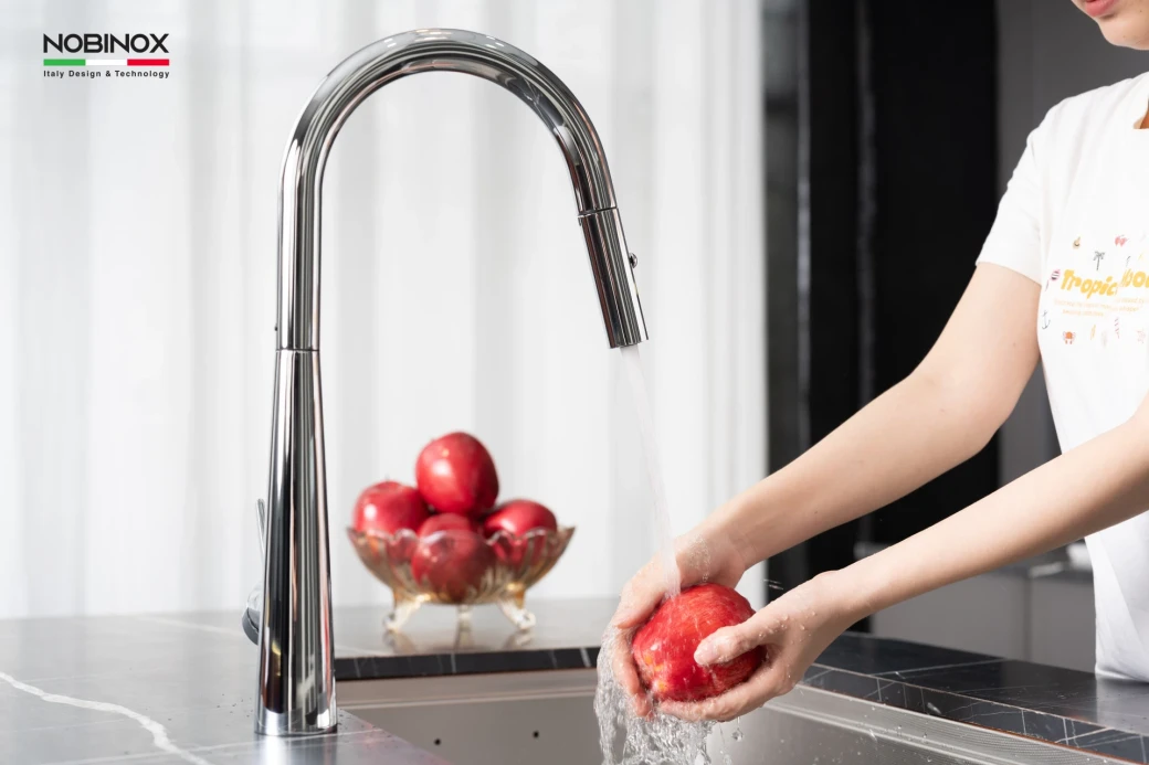 Vòi Rửa Bát Dây Rút NOBINOX WINTO NX500