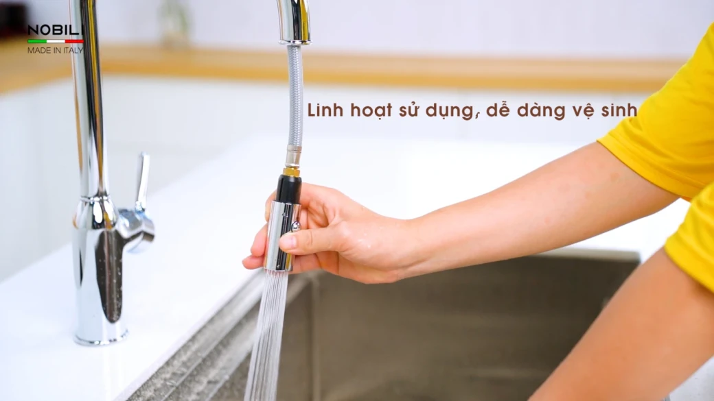 vòi bếp dây rút NOBILI RING NB131L