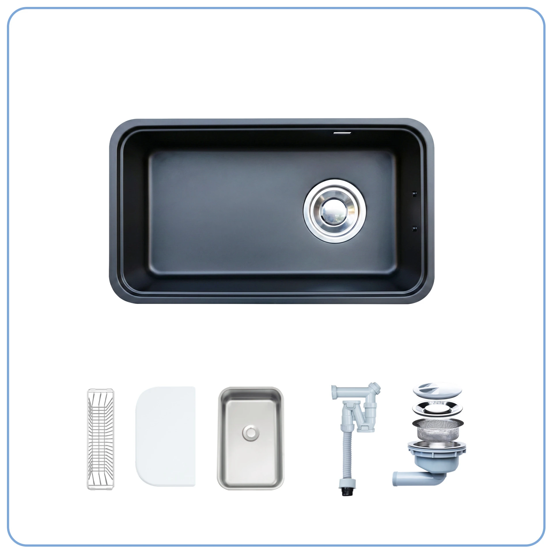 Chi tiết Chậu rửa bát 1 hố Nobinox MONO VA206B