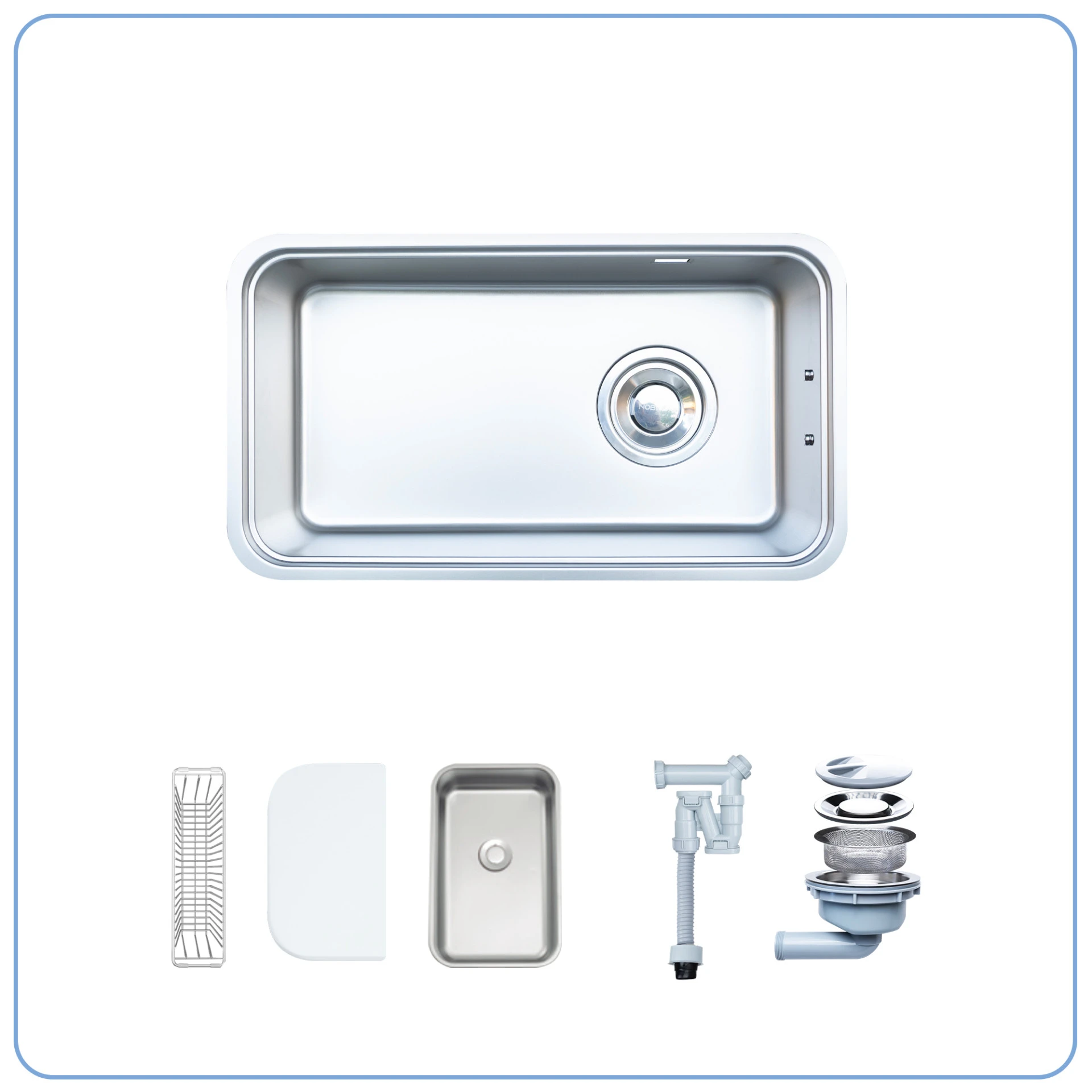 Chi tiết Chậu rửa bát 1 hố Nobinox MONO VA204D