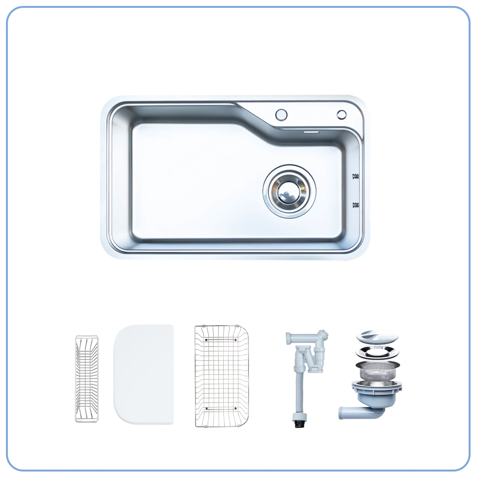Chi tiết Chậu rửa bát 1 hố Nobinox NOVA A181HQ