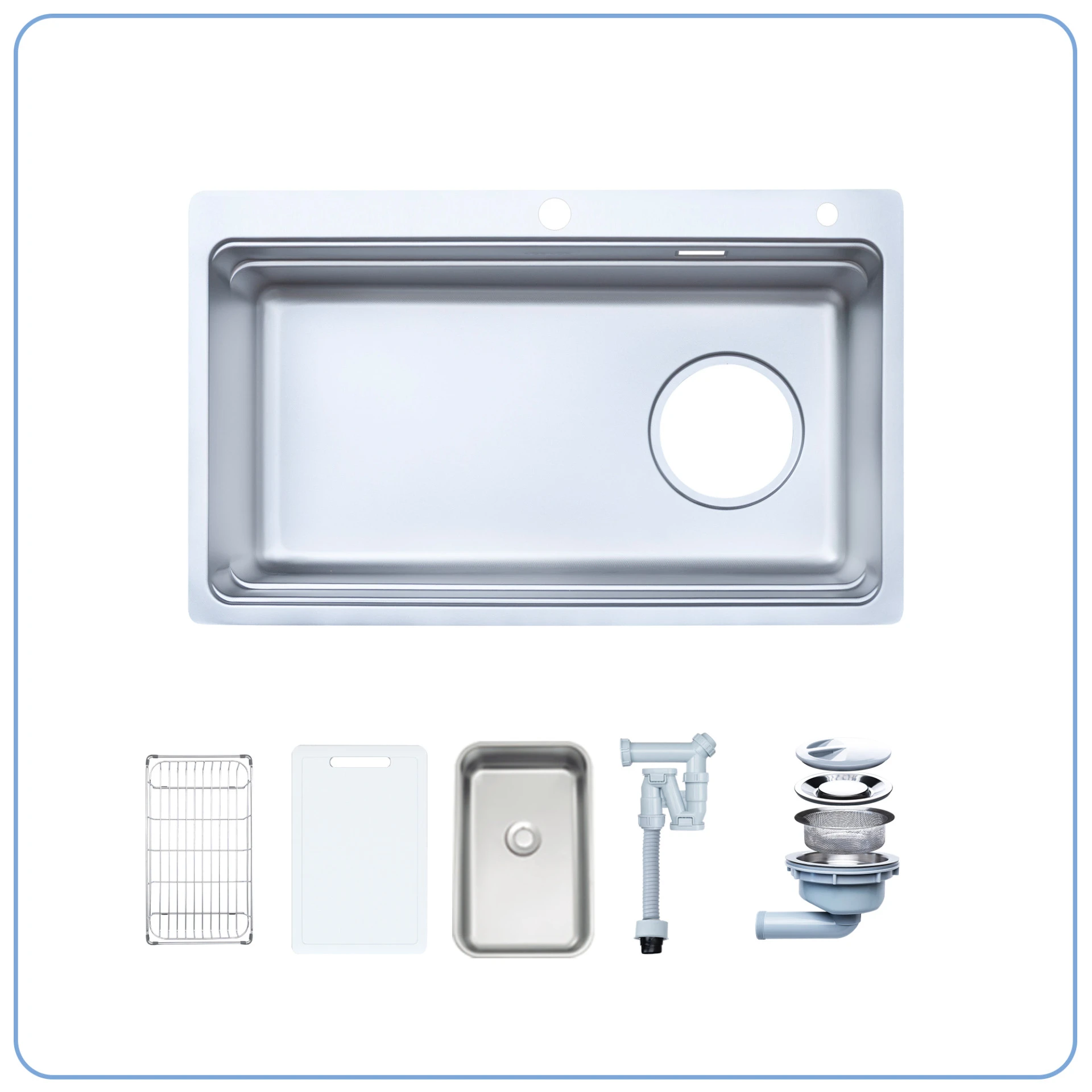 Chi tiết Chậu rửa bát 1 hố Nobinox LUMIA NX554