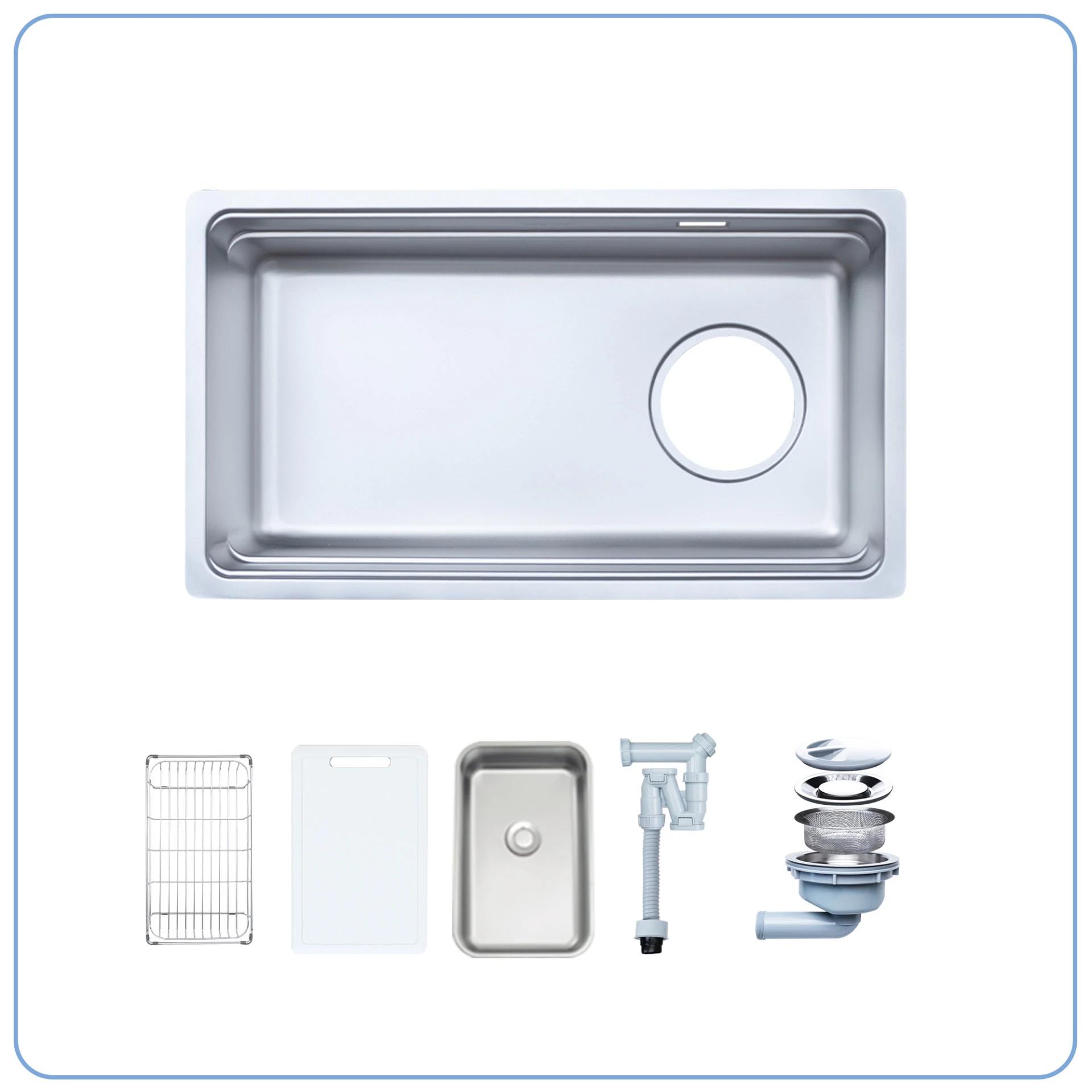 Chi tiết Chậu rửa bát 1 hố Nobinox LUMIA NX556