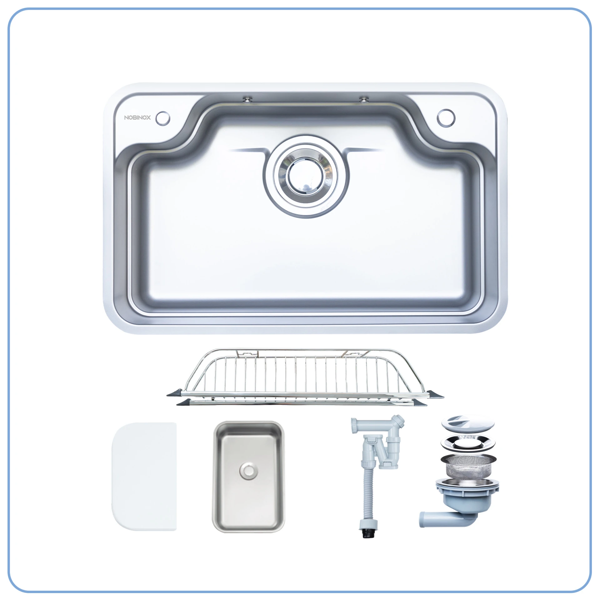 Chi tiết Chậu rửa bát 1 hố Nobinox LIKEN NL890D